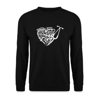 Infirmière infirmière hospitalière - Sweat-shirt Unisexe - noir - Devant - Alina (178cm) & Michal (187cm)