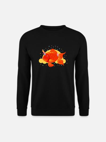 Goldfish unicorn - Unisex Sweatshirt - black