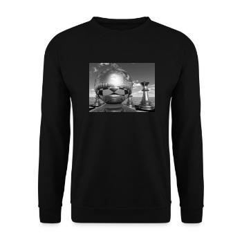 Schachspiel, Schach spielen, Schachfiguren - Unisex Pullover - Schwarz - Vorne - Alina (178cm) & Michal (187cm)