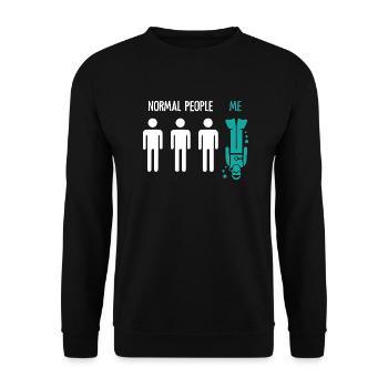 Normal People Me Scuba Diving T Shirt - Sweat-shirt Unisexe - noir - Devant - Alina (178cm) & Michal (187cm)