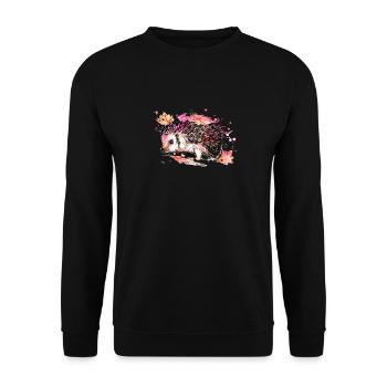 Hérisson en quête de nourriture - Sweat-shirt Unisexe - noir - Devant - Alina (178cm) & Michal (187cm)