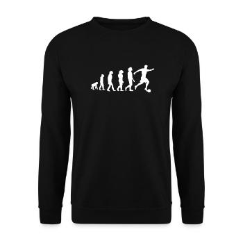 Fussball Evolution - Unisex Pullover - Schwarz - Vorne - Alina (178cm) & Michal (187cm)