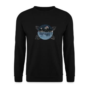 Frappé par la foudre - Rêveur - Sweat-shirt Unisexe - noir - Devant - Alina (178cm) & Michal (187cm)