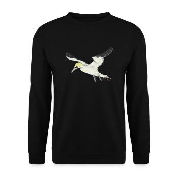 Gannet, a seabird - Unisex Sweatshirt - black - Front - Alina (178cm) & Michal (187cm)
