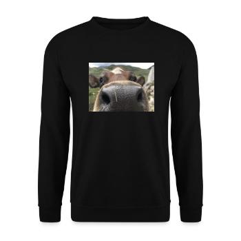 Cow nose - Unisex Sweatshirt - black - Front - Alina (178cm) & Michal (187cm)