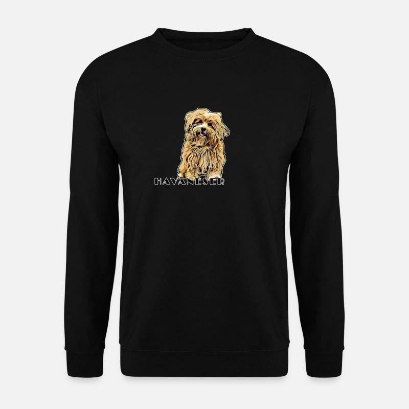 Havaneser Comic Text2 - Unisex Pullover - Schwarz