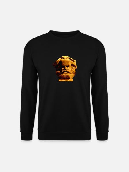 Karl-Marx-Monument, Chemnitzer Nischel. Gold - Unisex Pullover - Schwarz