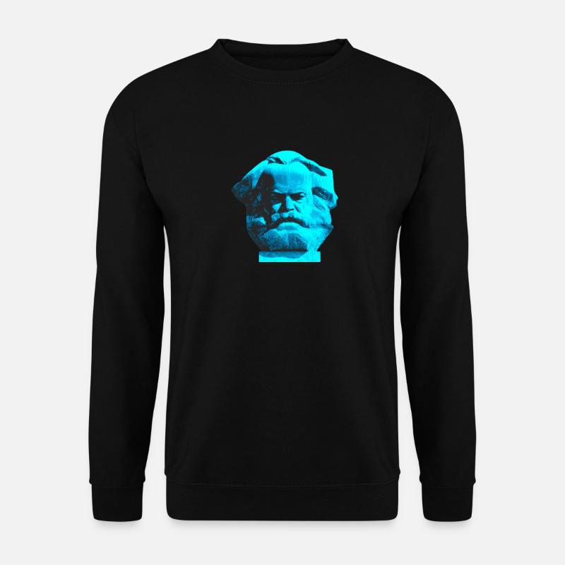 Monument Karl Marx, Chemnitz Nischel. bleu - Sweat-shirt Unisexe - noir