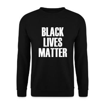 Black Lives Matter - Unisex Pullover - Schwarz - Vorne - Alina (178cm) & Michal (187cm)