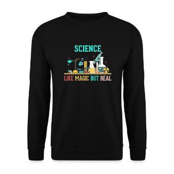 SCIENCE - LIKE MAGIC BUT REAL - Sweat-shirt Unisexe - noir - Devant - Alina (178cm) & Michal (187cm)