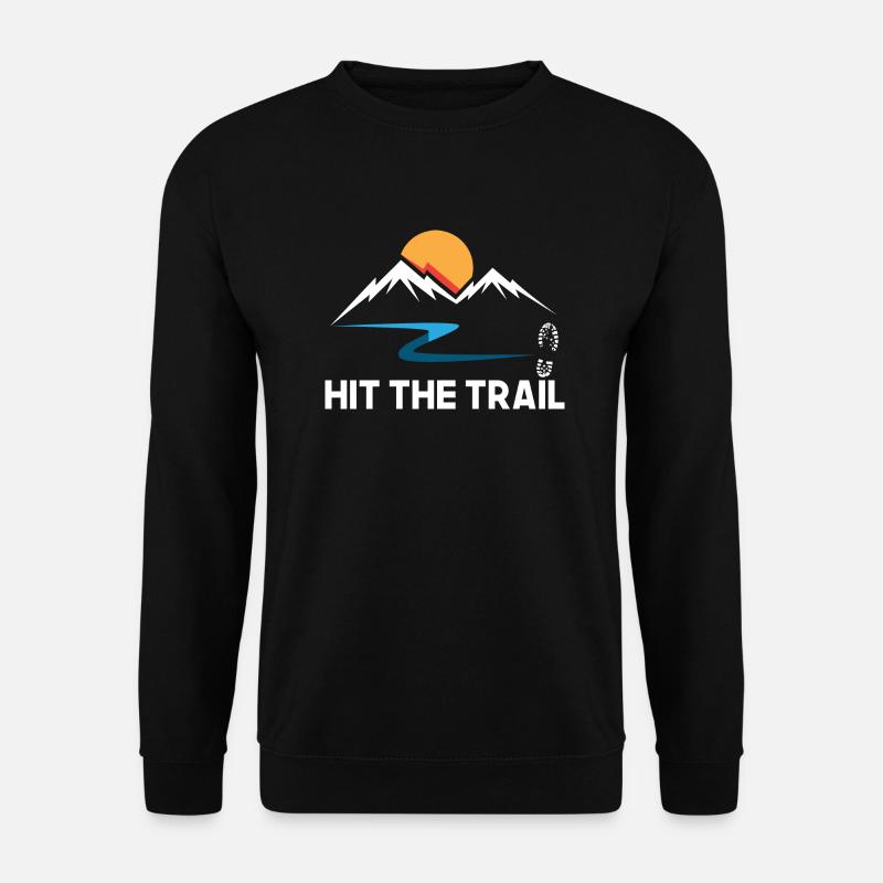 Hit the Trail - Unisex Pullover - Schwarz