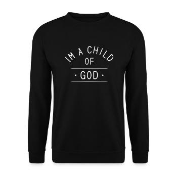 Christliche Sprüche - Unisex Pullover - Schwarz - Vorne - Alina (178cm) & Michal (187cm)