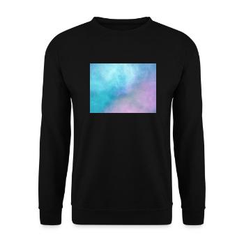 Space Rechteck - Unisex Pullover - Schwarz - Vorne - Alina (178cm) & Michal (187cm)