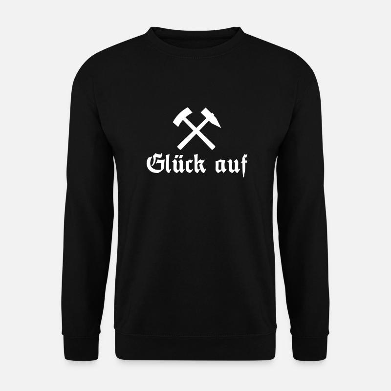 Glück auf - Ruhrpott - Bergbau - Bergwerk - Pott - Unisex Pullover - Schwarz