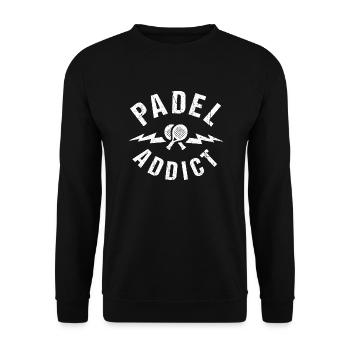 Padel Addict Padel Player Padel Tennis - Unisex Sweatshirt - black - Front - Alina (178cm) & Michal (187cm)