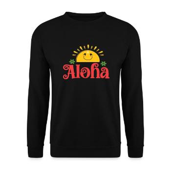 Aloha Vacances d’été au soleil - Sweat-shirt Unisexe - noir - Devant - Alina (178cm) & Michal (187cm)