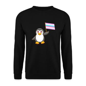 Gay Pride Antarctique Animal Pingouin Bigender LGBT - Sweat-shirt Unisexe - noir - Devant - Alina (178cm) & Michal (187cm)