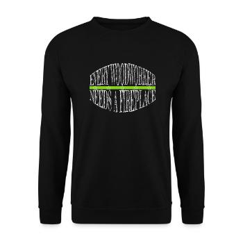 aaron charpentier tshirts lumberman déclaration - Sweat-shirt Unisexe - noir - Devant - Alina (178cm) & Michal (187cm)