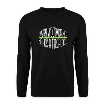 love jackhammer lumberman mason - Unisex Sweatshirt - black - Front - Alina (178cm) & Michal (187cm)