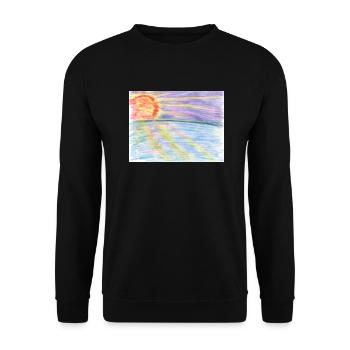 Sonnenuntergang - Unisex Pullover - Schwarz - Vorne - Alina (178cm) & Michal (187cm)