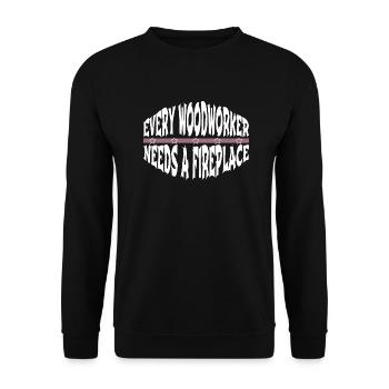 felling union carpenter carpenter jokes tshirts - Unisex Sweatshirt - black - Front - Alina (178cm) & Michal (187cm)