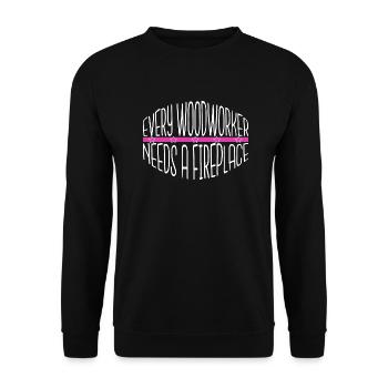 the carpenters dad carpenter jokes tshirts - Unisex Sweatshirt - black - Front - Alina (178cm) & Michal (187cm)