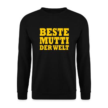 Beste mutti der welt - Unisex Pullover - Schwarz - Vorne - Alina (178cm) & Michal (187cm)