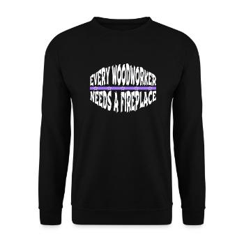 awesome love lumberman sexy carpenter tshirts - Unisex Pullover - Schwarz - Vorne - Alina (178cm) & Michal (187cm)
