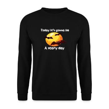 Halloween - Bats humour - Sweat-shirt Unisexe - noir - Devant - Alina (178cm) & Michal (187cm)