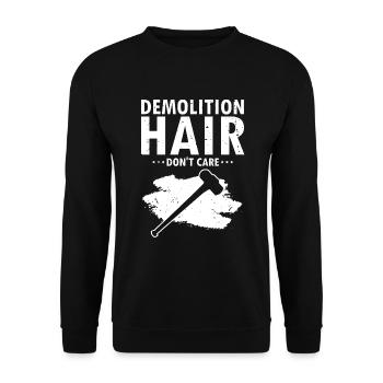 Démolition et rénovation de maisons - Sweat-shirt Unisexe - noir - Devant - Alina (178cm) & Michal (187cm)