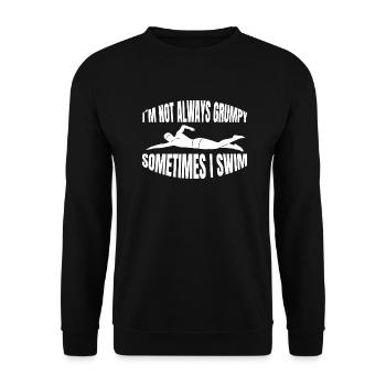 Schwimmerin Schwimmer Schwimmverein Schwimmen - Unisex Pullover - Schwarz - Vorne - Alina (178cm) & Michal (187cm)