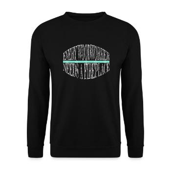 drôle d’apprenti heureux outils travail du bois - Sweat-shirt Unisexe - noir - Devant - Alina (178cm) & Michal (187cm)
