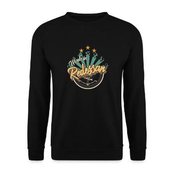 Made in Redessan - Sweat-shirt Unisexe - noir - Devant - Alina (178cm) & Michal (187cm)