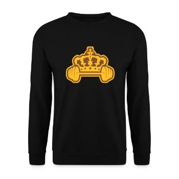 Conception du logo Krone Dumbbell - Sweat-shirt Unisexe - noir - Devant - Alina (178cm) & Michal (187cm)