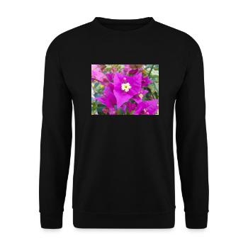 bougainvillea (in german Bougainvillea - Unisex Sweatshirt - black - Front - Alina (178cm) & Michal (187cm)