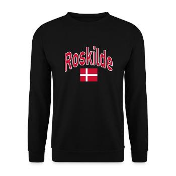 Roskilde dänemark flagge - Unisex Pullover - Schwarz - Vorne - Alina (178cm) & Michal (187cm)