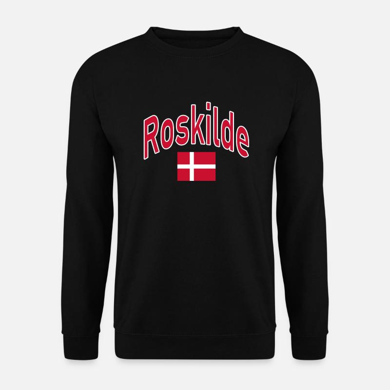 Roskilde Denmark flag - Unisex Sweatshirt - black