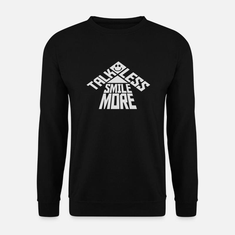 parler moins sourire plus - Sweat-shirt Unisexe - noir