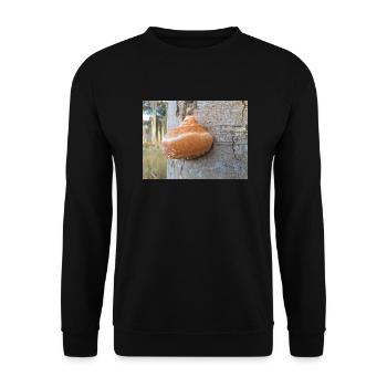 Rotbandpilz auch rot gebänderte Polypore - Unisex Pullover - Schwarz - Vorne - Alina (178cm) & Michal (187cm)