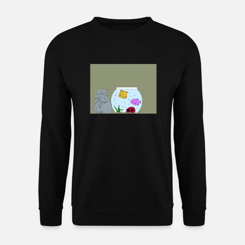 Cartoon Katze - Unisex Pullover - Schwarz