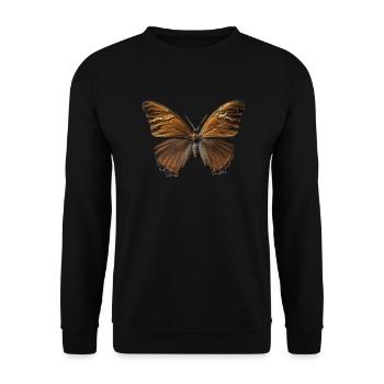 Butterfly I - Unisex Sweatshirt - black - Front - Alina (178cm) & Michal (187cm)