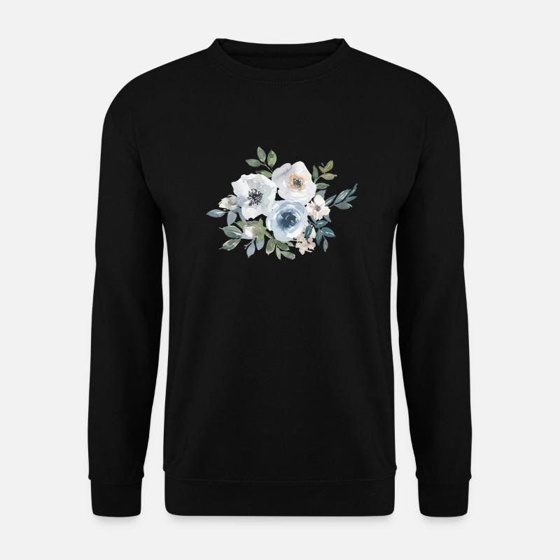 Blumen Rosen Aquarell - Unisex Pullover - Schwarz