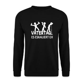 Vatertag Vater Papa Kumpels Feiern Bier Alkohol - Unisex Pullover - Schwarz - Vorne - Alina (178cm) & Michal (187cm)