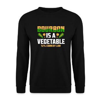 Bourbon Is A Vegetable 51% Corn By Law Whiskey Dri - Unisex Pullover - Schwarz - Vorne - Alina (178cm) & Michal (187cm)