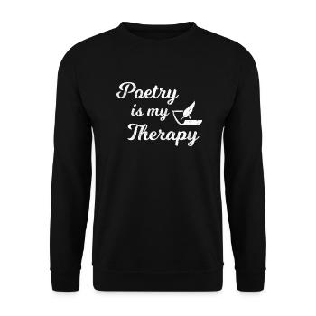 Poet Poetry Poet Poetry I Gift - Unisex Sweatshirt - black - Front - Alina (178cm) & Michal (187cm)