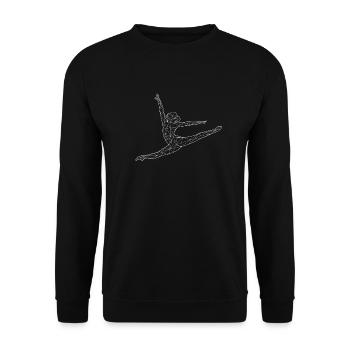 Gymnastics Jumping Splits White - Unisex Sweatshirt - black - Front - Alina (178cm) & Michal (187cm)