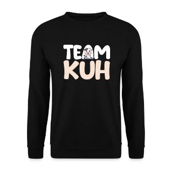 Kuh Landwirt Bauernhof Kühe - Unisex Pullover - Schwarz - Vorne - Alina (178cm) & Michal (187cm)