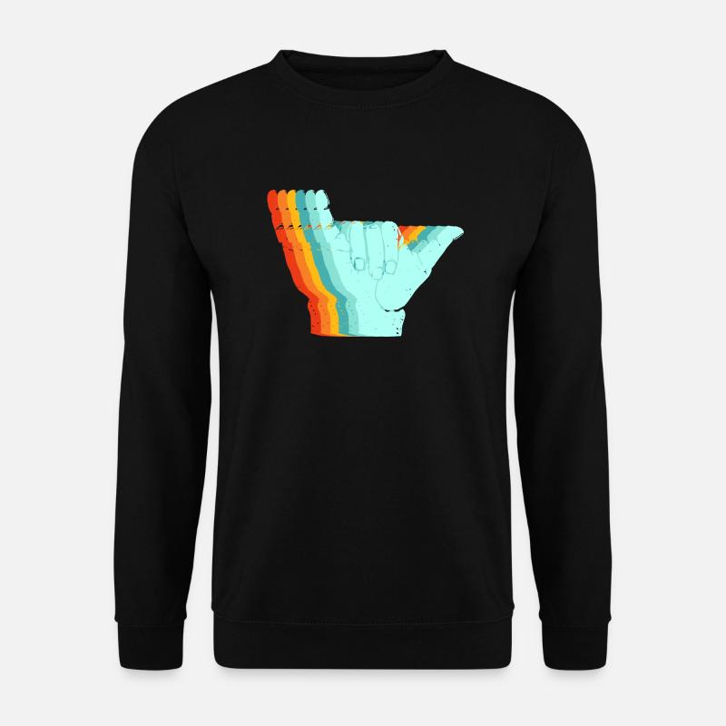 Surf-Retro-Schild - Unisex Pullover - Schwarz