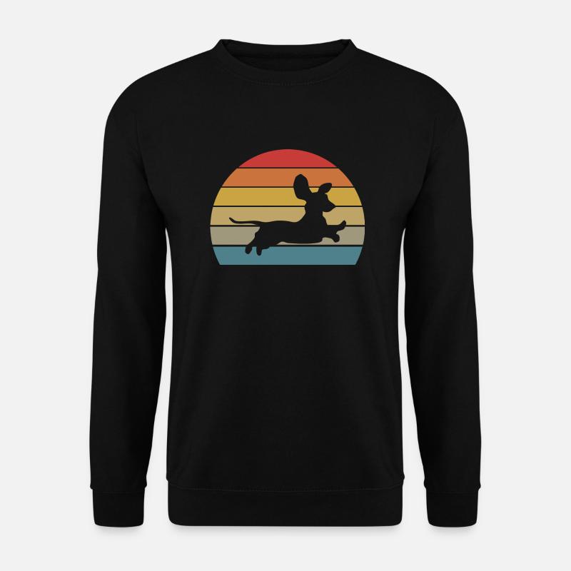 Teckel Rétro Teckel Pet - Sweat-shirt Unisexe - noir