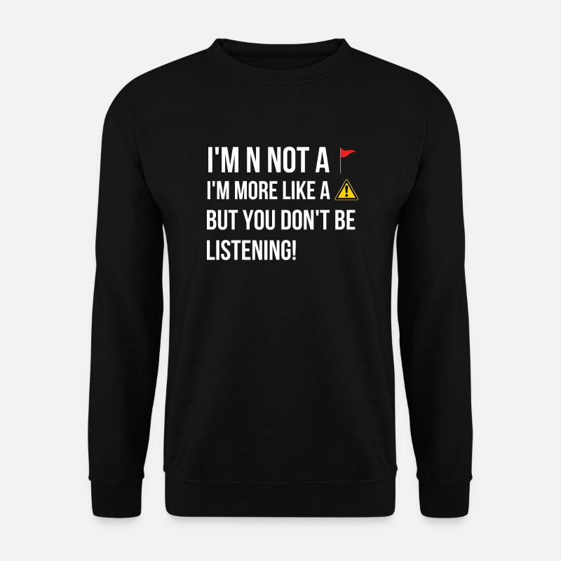 Partnerschaft Beziehung Dating Spruch Englisch - Unisex Pullover - Schwarz